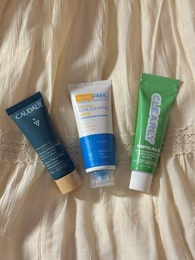 Set of 3 Masks from Clearlt, Caudalie, and Acne Free, Brand new or Like new
